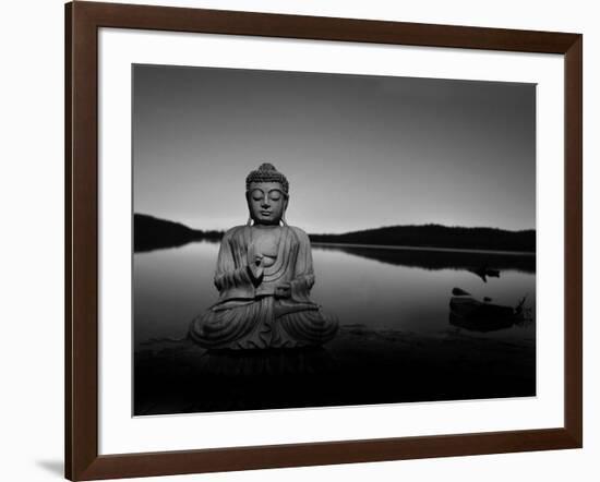 Golden Buddha Lakeside-Jan Lakey-Framed Photographic Print