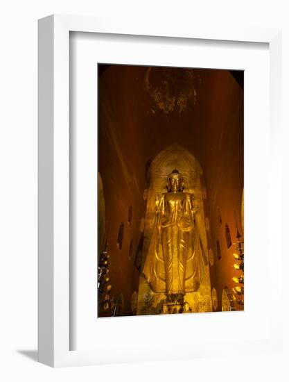 Golden Buddha Statue at Ananda Temple in Bagan, Myanmar-Harry Marx-Framed Photographic Print