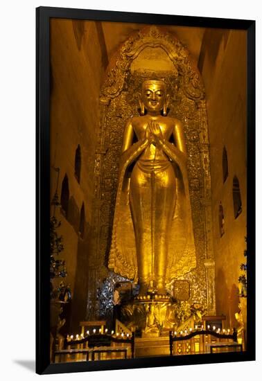 Golden Buddha Statue at Ananda Temple in Bagan, Myanmar-Harry Marx-Framed Photographic Print