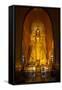 Golden Buddha Statue at Ananda Temple in Bagan, Myanmar-Harry Marx-Framed Stretched Canvas