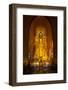 Golden Buddha Statue at Ananda Temple in Bagan, Myanmar-Harry Marx-Framed Photographic Print