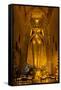 Golden Buddha Statue at Ananda Temple in Bagan, Myanmar-Harry Marx-Framed Stretched Canvas