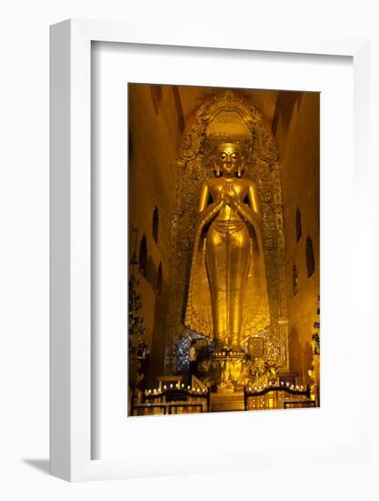 Golden Buddha Statue at Ananda Temple in Bagan, Myanmar-Harry Marx-Framed Photographic Print