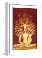 Golden Buddha Statue Inside the Chedi of Wat Phan On, Chiang Mai, Thailand-null-Framed Photographic Print