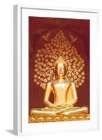 Golden Buddha Statue Inside the Chedi of Wat Phan On, Chiang Mai, Thailand-null-Framed Photographic Print