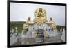 Golden Buddhist statues above Amarbayasgalant Monastery, Mount Buren-Khaan, Baruunburen district, S-Francesco Vaninetti-Framed Photographic Print