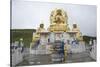 Golden Buddhist statues above Amarbayasgalant Monastery, Mount Buren-Khaan, Baruunburen district, S-Francesco Vaninetti-Stretched Canvas