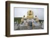 Golden Buddhist statues above Amarbayasgalant Monastery, Mount Buren-Khaan, Baruunburen district, S-Francesco Vaninetti-Framed Photographic Print