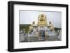 Golden Buddhist statues above Amarbayasgalant Monastery, Mount Buren-Khaan, Baruunburen district, S-Francesco Vaninetti-Framed Photographic Print