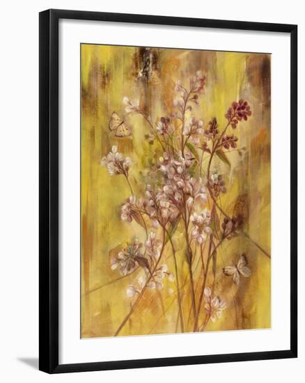 Golden Butterfly Field II-li bo-Framed Giclee Print