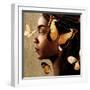 Golden Butterfly I-Alonzo Saunders-Framed Art Print