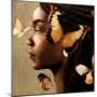 Golden Butterfly I-Alonzo Saunders-Mounted Art Print