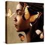 Golden Butterfly I-Alonzo Saunders-Stretched Canvas