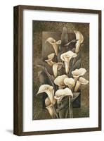 Golden Calla Lilies-Linda Thompson-Framed Giclee Print