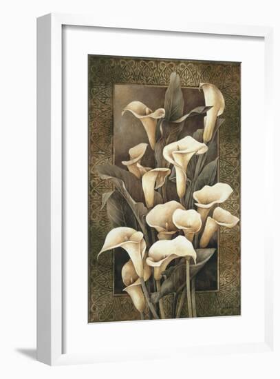 Golden Calla Lilies-Linda Thompson-Framed Giclee Print