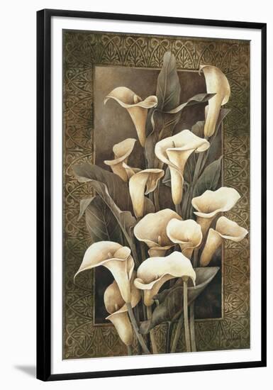 Golden Calla Lilies-Linda Thompson-Framed Giclee Print