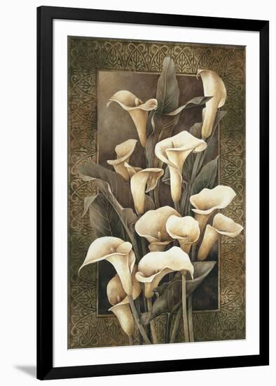 Golden Calla Lilies-Linda Thompson-Framed Giclee Print