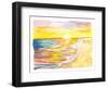 Golden Caribbean Sun Bathing in the Sea-M. Bleichner-Framed Art Print