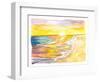 Golden Caribbean Sun Bathing in the Sea-M. Bleichner-Framed Art Print