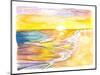 Golden Caribbean Sun Bathing in the Sea-M. Bleichner-Mounted Art Print