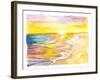 Golden Caribbean Sun Bathing in the Sea-M. Bleichner-Framed Art Print