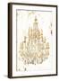 Golden Chandeliers-OnRei-Framed Art Print