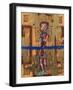 Golden child (oil on cabinet door)-Aaron Bevan-Bailey-Framed Giclee Print