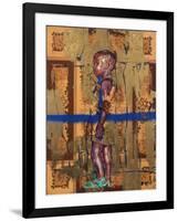 Golden child (oil on cabinet door)-Aaron Bevan-Bailey-Framed Giclee Print