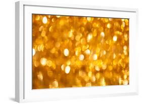 Golden Christmas Bokeh Background-nikkytok-Framed Photographic Print