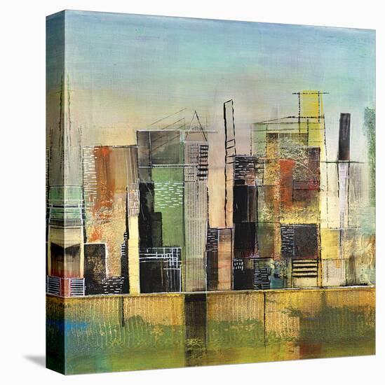 Golden City 1-Asha Menghrajani-Stretched Canvas