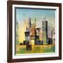 Golden City 2-Asha Menghrajani-Framed Giclee Print