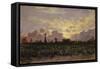 Golden Clouds, (Landscape at Dawn)-Demetrio Cosola-Framed Stretched Canvas