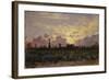 Golden Clouds, (Landscape at Dawn)-Demetrio Cosola-Framed Art Print