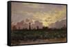 Golden Clouds, (Landscape at Dawn)-Demetrio Cosola-Framed Stretched Canvas