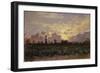 Golden Clouds, (Landscape at Dawn)-Demetrio Cosola-Framed Art Print