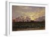 Golden Clouds, (Landscape at Dawn)-Demetrio Cosola-Framed Art Print