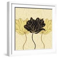 Golden Cluster I-Linda Wood-Framed Art Print