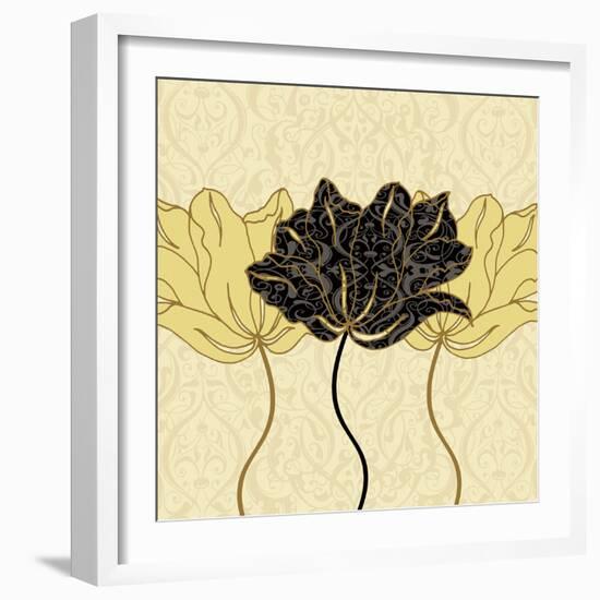 Golden Cluster I-Linda Wood-Framed Art Print