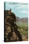 Golden, CO, View of Town, CO School of Mines and Midland Trail from Castle Rock Mt.-Lantern Press-Stretched Canvas