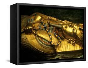 Golden Coffin of Tutahkhamun, Valley of the Kings, Egypt-Kenneth Garrett-Framed Stretched Canvas