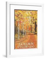 Golden, Colorado - Fall Colors Scene-Lantern Press-Framed Art Print