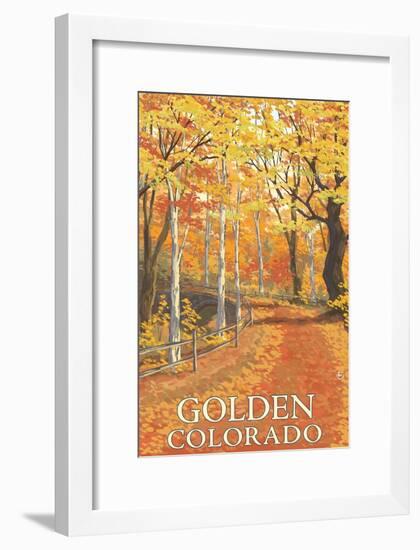 Golden, Colorado - Fall Colors Scene-Lantern Press-Framed Art Print