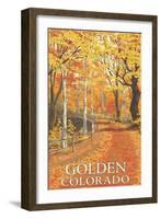 Golden, Colorado - Fall Colors Scene-Lantern Press-Framed Art Print