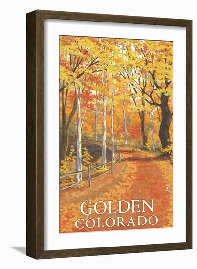 Golden, Colorado - Fall Colors Scene-Lantern Press-Framed Art Print