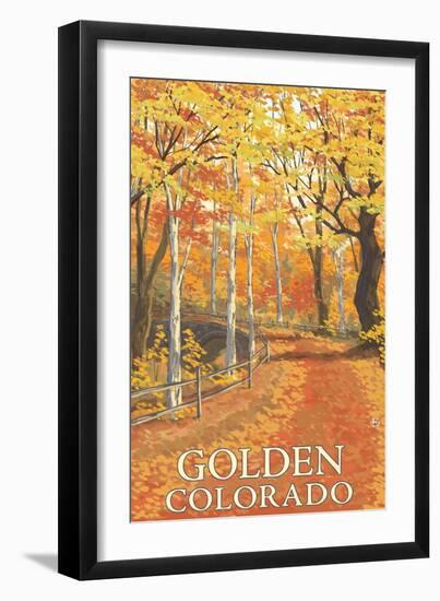 Golden, Colorado - Fall Colors Scene-Lantern Press-Framed Art Print