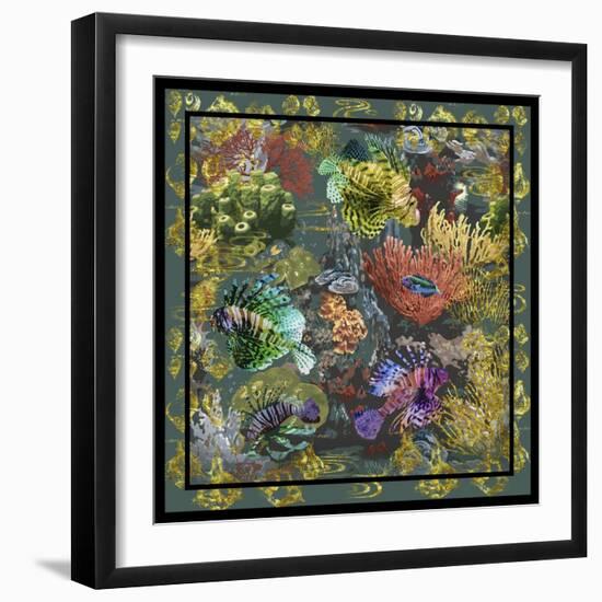 Golden Coral Seas-Bill Jackson-Framed Giclee Print