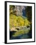 Golden Cottonwood Trees on Banks of the Virgin River, Zion National Park, Utah, USA-Ruth Tomlinson-Framed Photographic Print