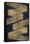 Golden Criss Cross 1-Denise Brown-Framed Stretched Canvas