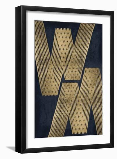 Golden Criss Cross 2-Denise Brown-Framed Art Print