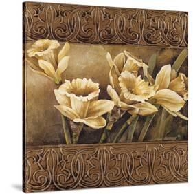 Golden Daffodils II-Linda Thompson-Stretched Canvas